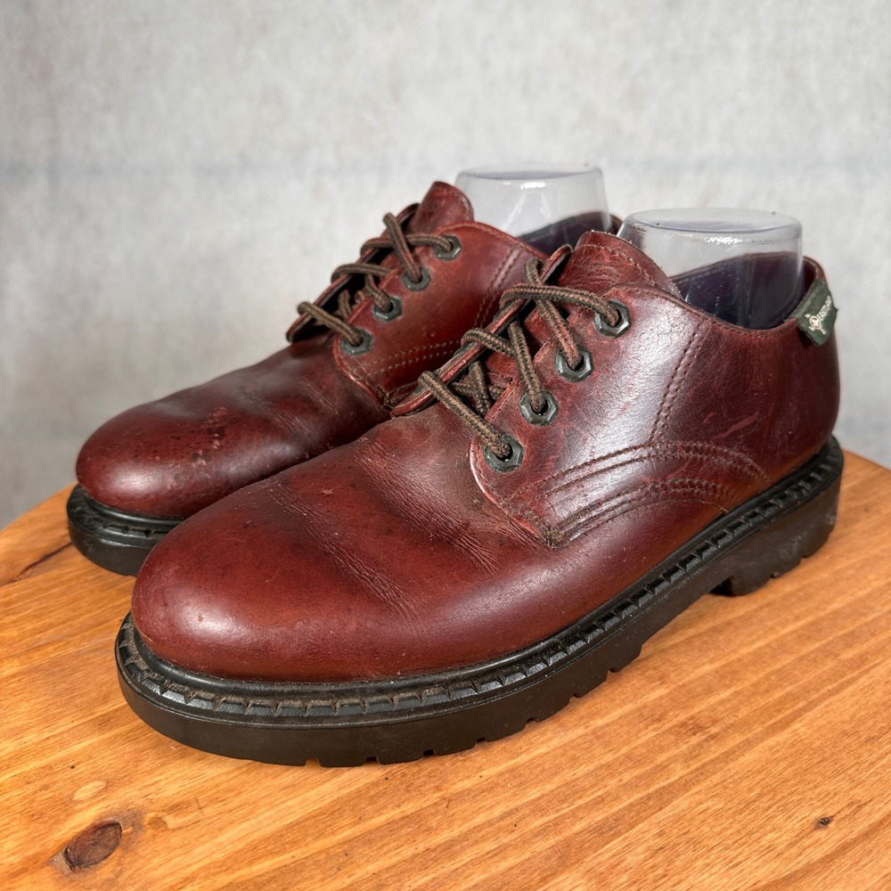Eastland Plain Toe Oxford Mens 9 D Brown Good Leather Lug Sole 6504 L